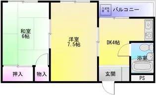 エスポワール高安【1階】の間取り