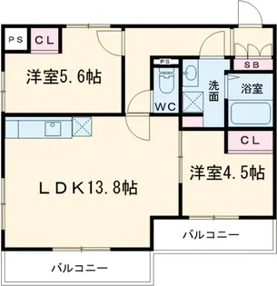 THE PALMS MUSE 新江古田【3階】の間取り