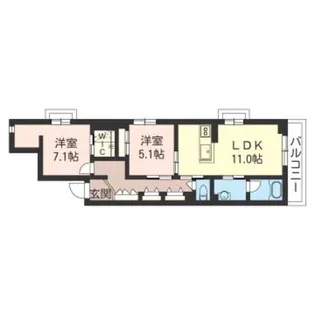 ラフィーネ【1階】の間取り