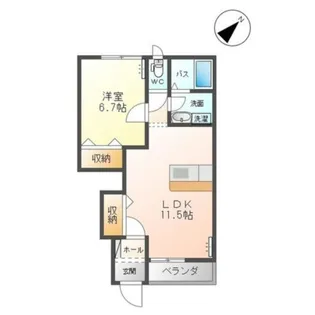 ハピネス・パーク【1階】の間取り