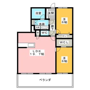 サーパス元今泉中央【10階】の間取り