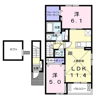 ラ・フェリーチェ II【2階】の間取り