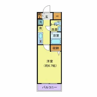 プレール・ドゥーク品川御殿山【2階】の間取り
