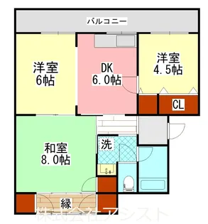 横田コーポ【4階】の間取り