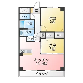 ポラリス左京山【7階】の間取り
