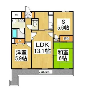 オーク・ヴィラージュ141【5階】の間取り