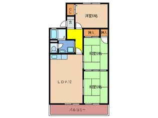 セジュール堺【2階】の間取り