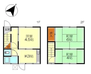 焼山桜ヶ丘3丁目アパートの間取り