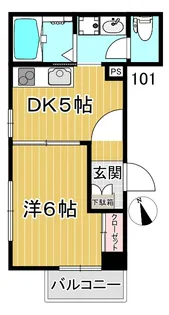 アロン・ド池尻【1階】の間取り