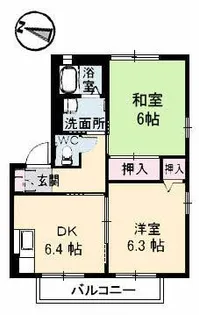 ヴィラージュ旭園【1階】の間取り