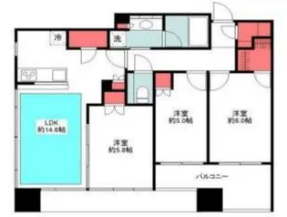 シティタワー大井町【28階】の間取り