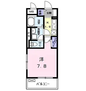 ハーモニーハイツ高畑【4階】の間取り