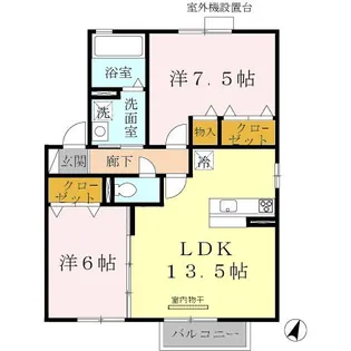 ウィルモア垂水【2階】の間取り