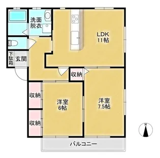 プランドールB【2階】の間取り