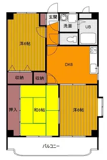 ベルメゾン米森【1階】の間取り