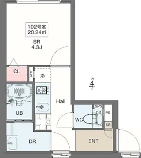 コンポジット清澄イースト【1階】の間取り
