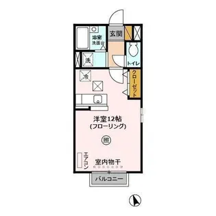 ヴィラパーチェ【1階】の間取り