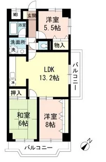 メゾン・ド・レ・アール【5階】の間取り