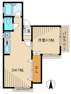 サンハイツ八幡【2階】の間取り
