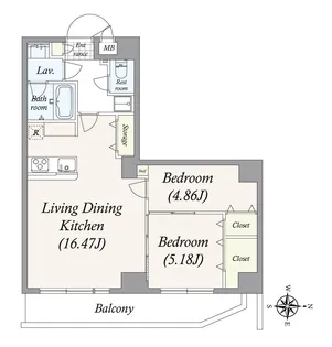 アルファコート亀戸2【2階】の間取り