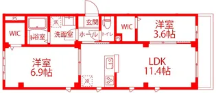 サンパティーク高津【1階】の間取り