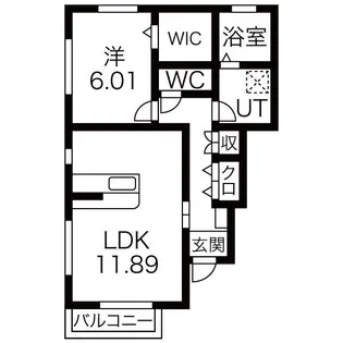 ルミウスB棟【1階】の間取り