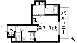 ウェルスクエア池田石橋3【1階】の間取り
