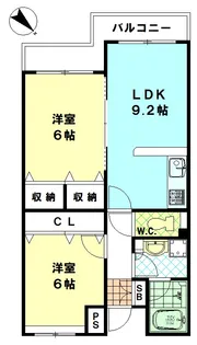 シャンブルコンフォール【2階】の間取り
