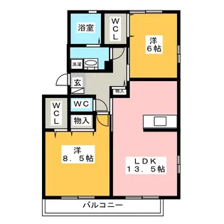 ラフィーネ・フォーレ【1階】の間取り
