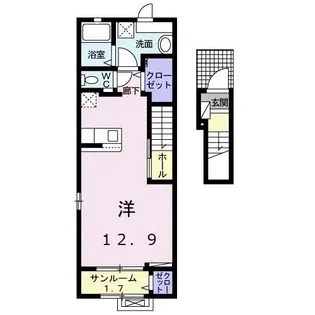 レジデンス 宝町【2階】の間取り