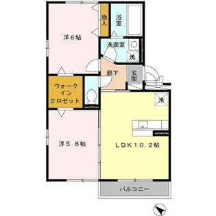 ハピネスヒルズ【2階】の間取り