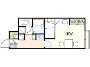 レオパレスヴェルソー【1階】の間取り