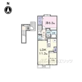 ファインビレA【2階】の間取り