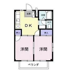ハイム武蔵野A【1階】の間取り