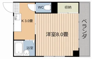 レジデンス中央【3階】の間取り