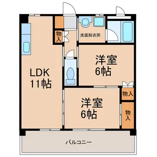 アルフェラッツ城北【3階】の間取り