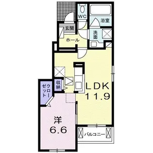 アルコバレーノ【1階】の間取り