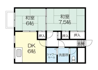 第三旭コーポラス 902【9階】の間取り