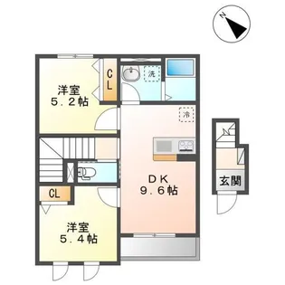 ルナフェリーチェ【1階】の間取り