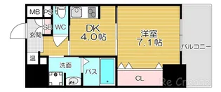 クローバー・ビュー上本町【9階】の間取り