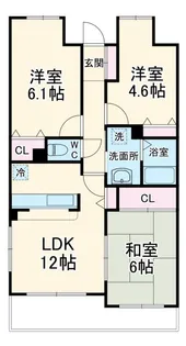エスボヌール【3階】の間取り