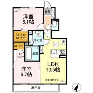 ルーメンベルク【1階】の間取り