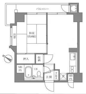 マンションVIP日本橋浜町【7階】の間取り