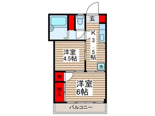 石川コーポ【3階】の間取り