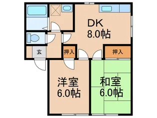 シルエーラ仲原【1階】の間取り