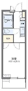 レオパレス浜木綿【1階】の間取り
