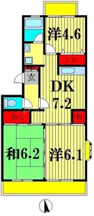 レグルス松戸B【1階】の間取り