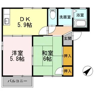 法性寺ハイツアネックス【2階】の間取り
