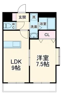 リバーサイドオオスカ【1階】の間取り