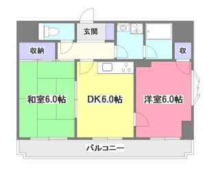 ラフォーレ壱番館【3階】の間取り